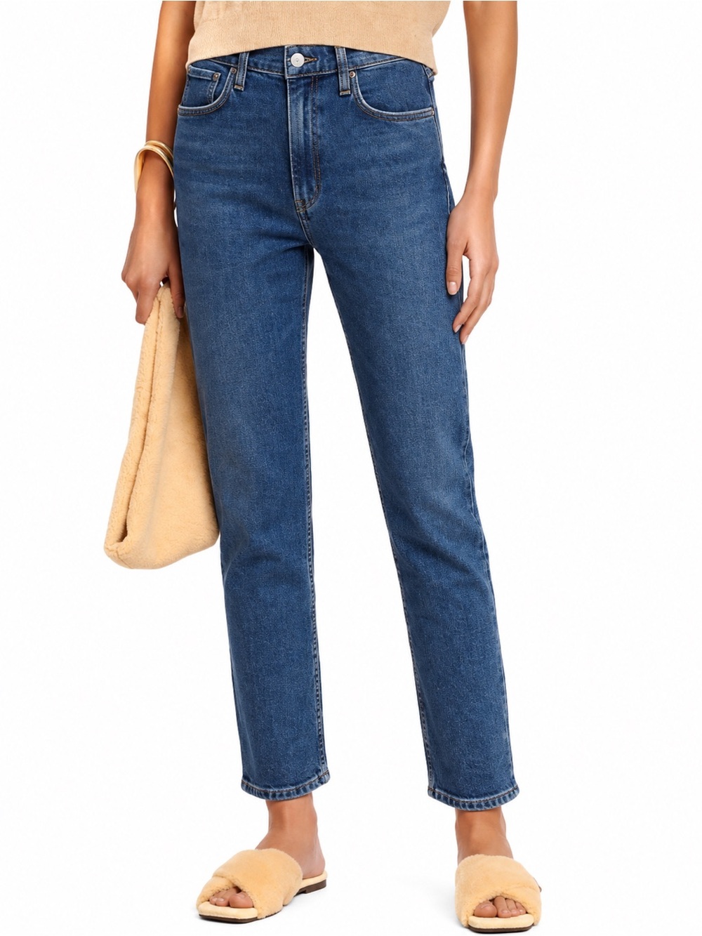 Agolde 27x29 Merrel Straight Jean dark 0607 blue high rise organic cotton